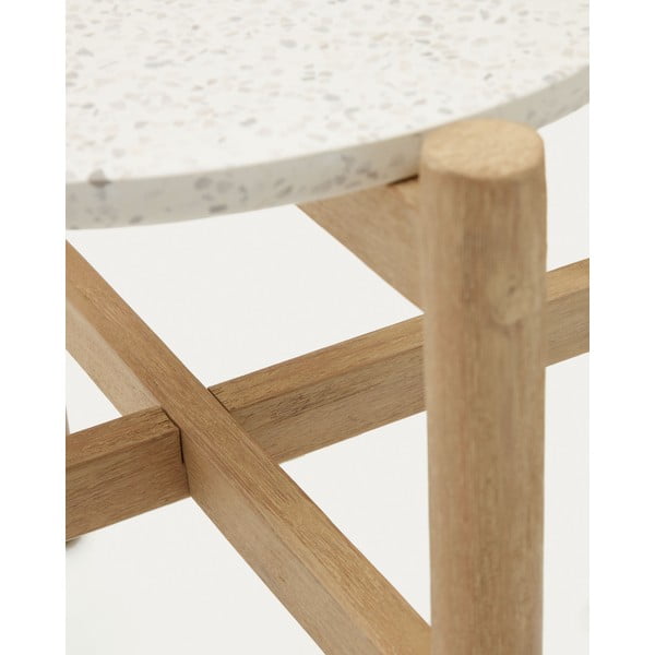 Okrugli pomoćni stol s teraco pločom stola ø 54,5 cm Pola – Kave Home-image-3