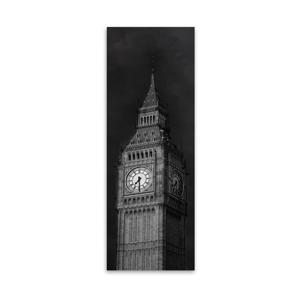 Slika Styler Canvas Silver Big Ben, 45 x 140 cm