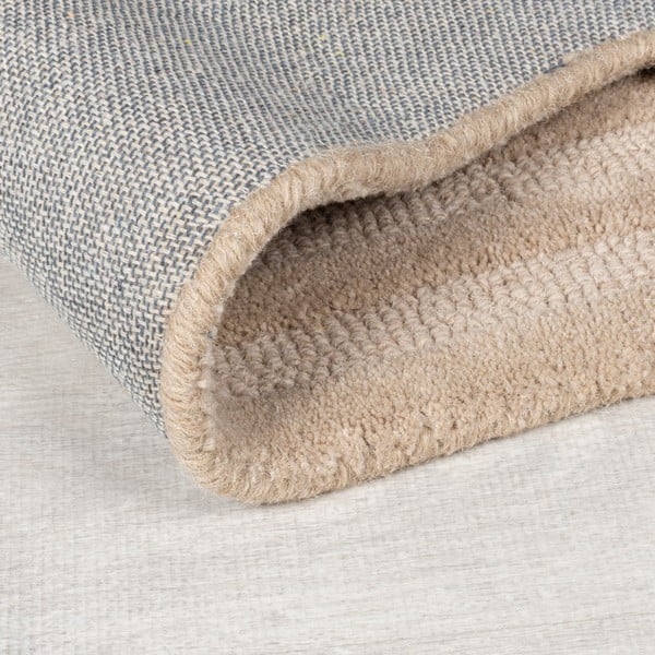 Bež ručno rađen vunen tepih 160x230 cm Zen Rectangles – Flair Rugs-image-3