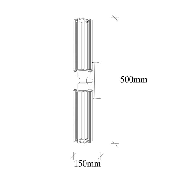 Crna/u zlatnoj boji zidna lampa ø 8 cm Fellini – Opviq lights-image-4
