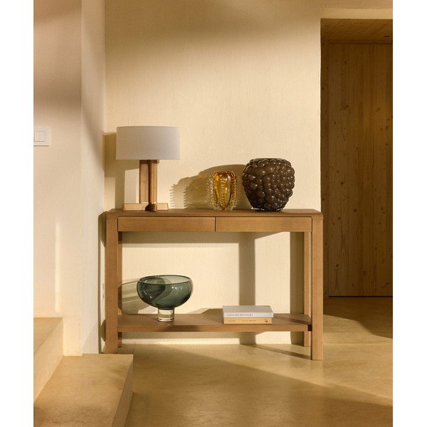 Smeđa staklena vaza (visina 30 cm) Mure – Kave Home-image-1