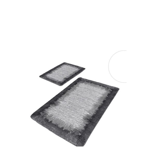 Crno-sive kupaonske prostirke u setu 2 kom 60x100 cm – Mila Home