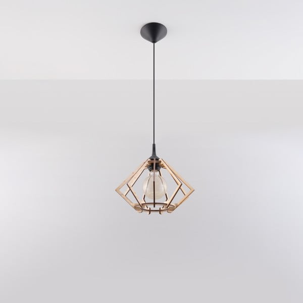 Viseća svjetiljka u prirodnoj boji s drvenim sjenilom ø 27,5 cm Toranja – Nice Lamps
