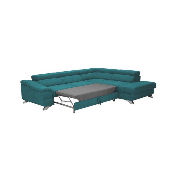 Tirkizna kutna sofa na razvlačenje Windsor &amp; Co Sofas Gamma, desni kut-image-2