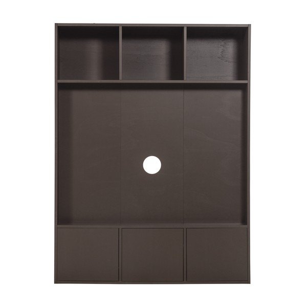 Tamno smeđi TV set od masivnog bora 160x215x40 cm Meggy – WOOOD-image-2