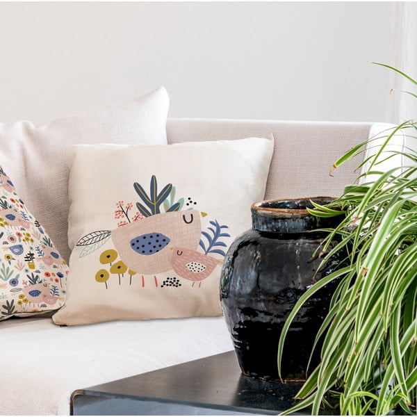 Pamučni jastuk Butter Kings Bird Family, 45 x 45 cm-image-1