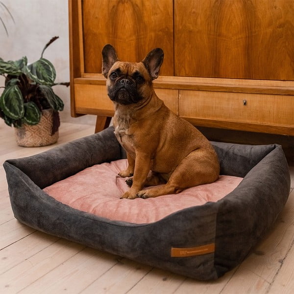 Ružičasto-tamno sivi krevet za pse 75x85 cm SoftBED Eco L – Rexproduct-image-1