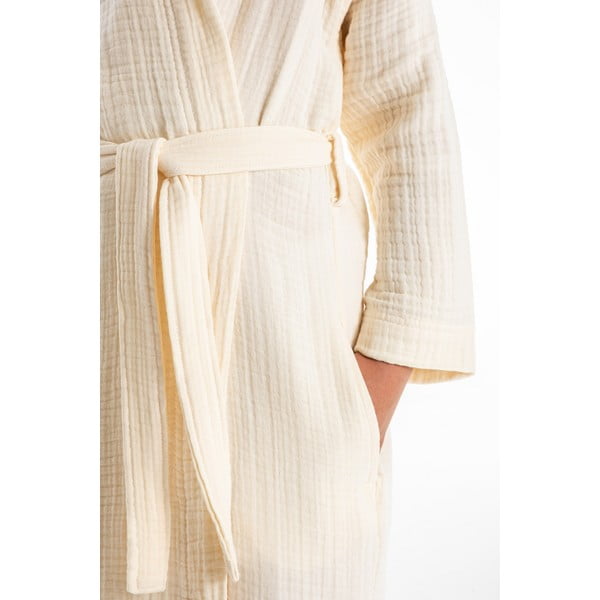 Krem dječji ogrtač od muslina veličina za 7-8 godina Muslin – Foutastic-image-1