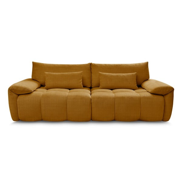 Senf žuta sofa od šenila 264 cm Ivane – Bobochic Paris