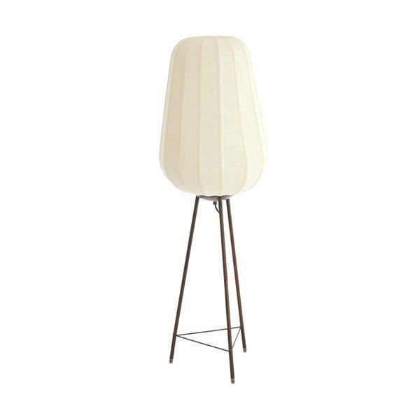 Bijela stojeća svjetiljka s tekstilnim sjenilom (visina 133 cm) Bibury – Light & Living