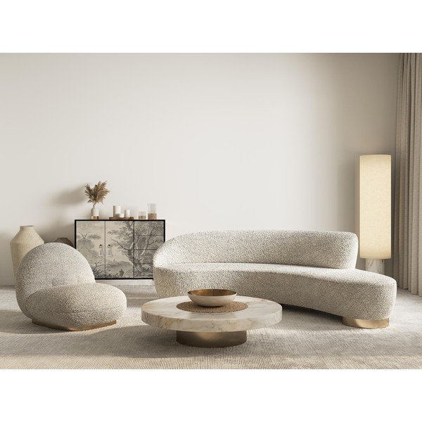 Crna/bež niska komoda 113x84 cm Wilma – Really Nice Things-image-1