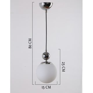 Viseća svjetiljka u srebrnoj boji sa staklenim sjenilom ø 15 cm Marble – Squid Lighting