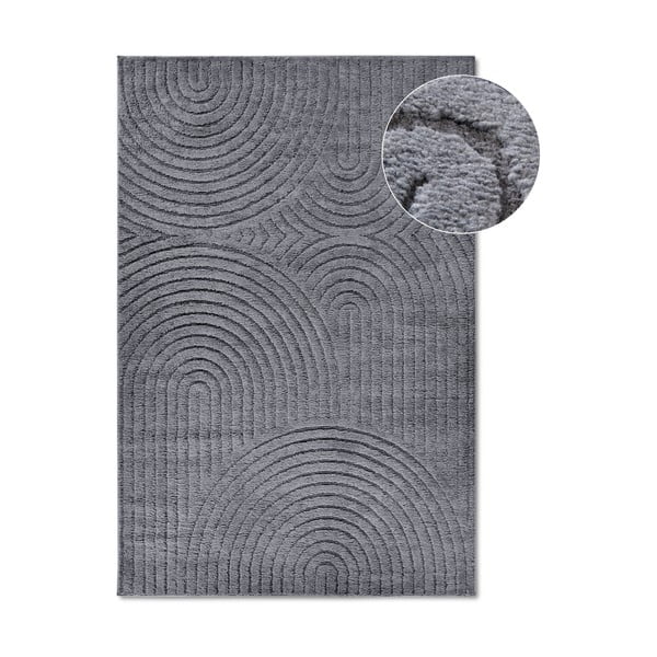 Antracitno sivi tepih 120x170 cm Panglao New York Anthracite – Elle Decoration