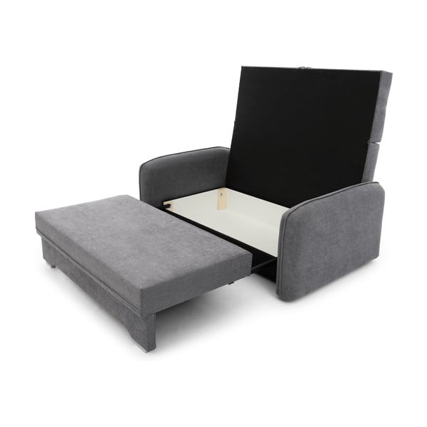 Siva sklopiva/s prostorom za odlaganje sofa od šenila 155 cm Laine – ELTAP-image-2