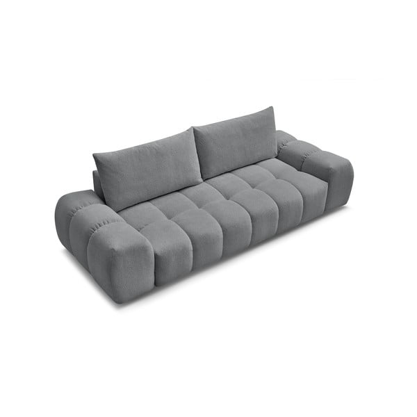 Tamno siva sklopiva/s prostorom za odlaganje sofa od šenila 278 cm Everest – Bobochic Paris-image-4