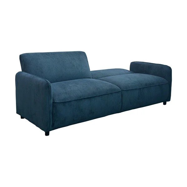 Plava podesiva/sklopiva sofa od samta 209 cm Alicia – Støraa-image-3