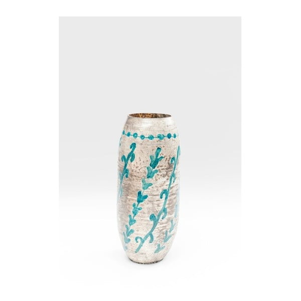 Plava ručno puhana staklena vaza Kare Design Orient Garden, visina 33 cm