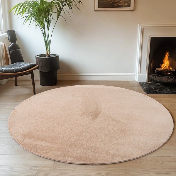 Bež periv okrugao tepih ø 80 cm Joy – Ayyildiz Carpets-image-1