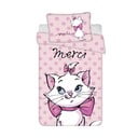 Ružičasta pamučna dječja posteljina za dječji krevetić 100x135 cm Marie Cat "Merci" – Jerry Fabrics