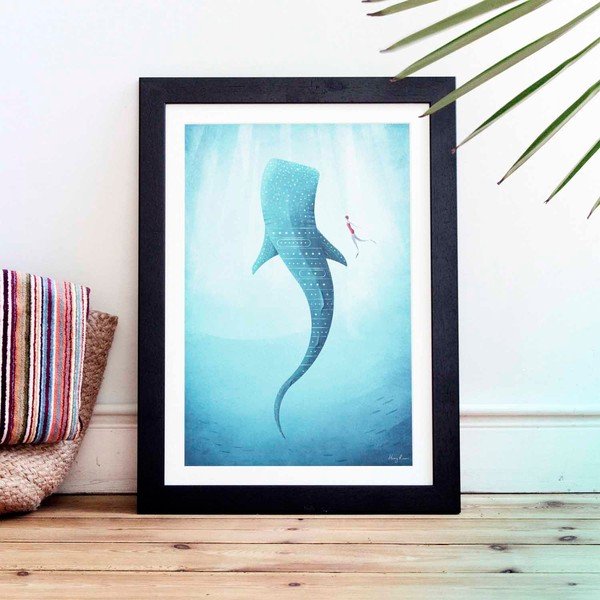 Poster Travelposter Whale Shark, A3-image-1