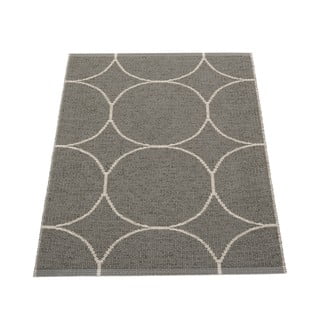 Tamno sivi unutarnji i vanjski tepih 70x100 cm Boo Charcoal Linen – Pappelina