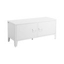 Bijeli metalni ormarić za cipele s klupom Salino – Støraa