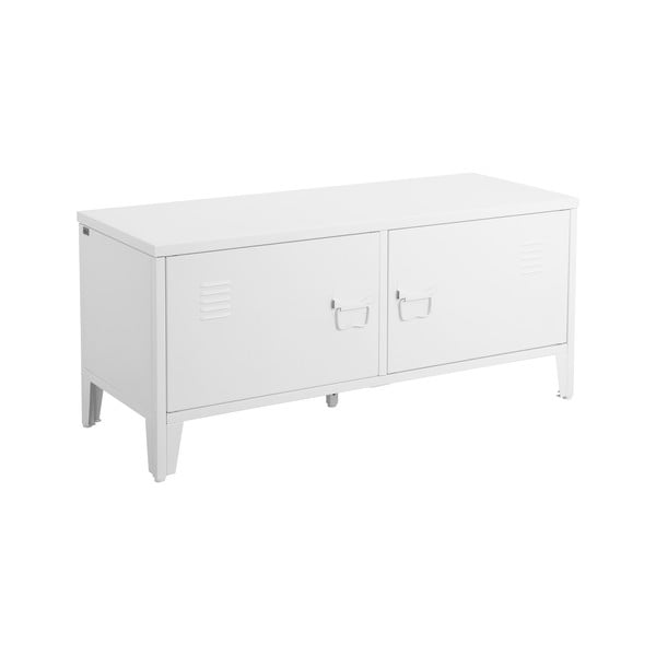 Bijeli metalni ormarić za cipele s klupom Salino – Støraa