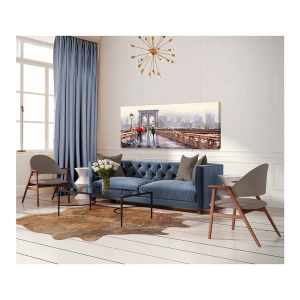 Slika Styler Canvas Watercolor New York Bridge, 45 x 140 cm-image-1