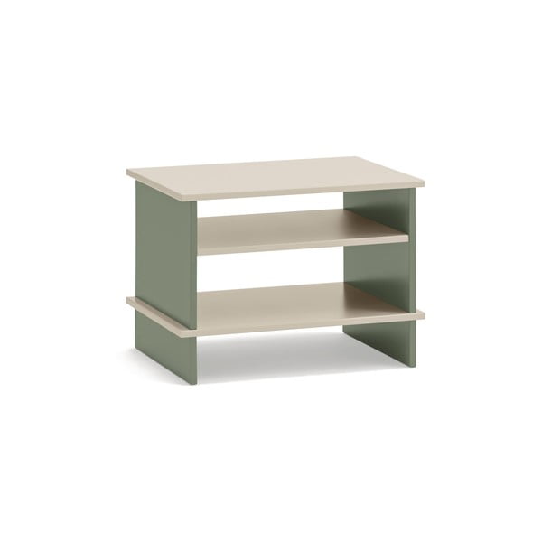 Zeleni/krem noćni ormarić s policama Inari – Teulat