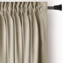 Smeđa/bež zavjesa za djelomično zamračenje od samta 140x245 cm Pleat – Restilo