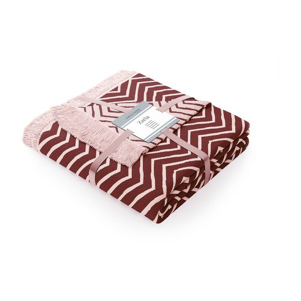 Ružičasto-ljubičasta deka s dodatkom pamuka AmeliaHome Twisty, 150 x 200 cm-image-2