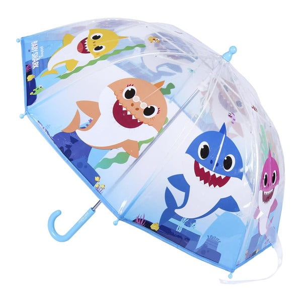 Prozirni dječji kišobran Ambiance Baby Shark, ⌀ 71 cm