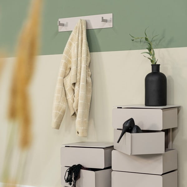 Smeđe-siva metalna zidna vješalica 50 cm Leatherman – Spinder Design-image-1