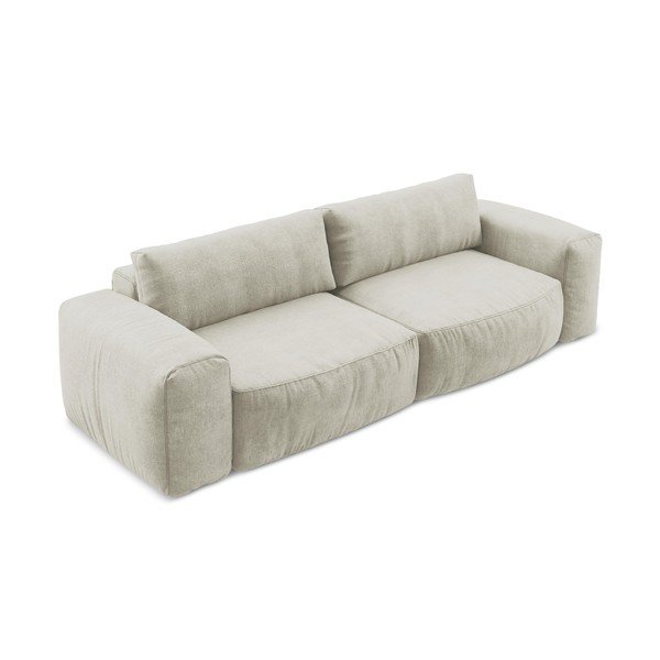 Bež sklopiva sofa od šenila 275 cm Kuki – Makamii-image-3