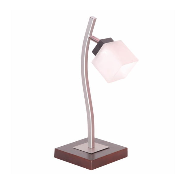 Tamno smeđa stolna lampa sa staklenim sjenilom (visina 45 cm) Dana – LAMKUR