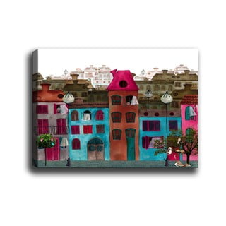 Slika Tablo Center Colorful Houses, 60 x 40 cm