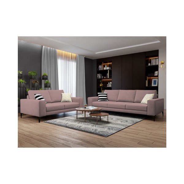 Puderasto roza kauč Cosmopolitan Design Lugano, 239 cm-image-3