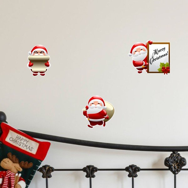 Set od 9 božićnih naljepnica Ambiance Funny Santa Claus-image-2