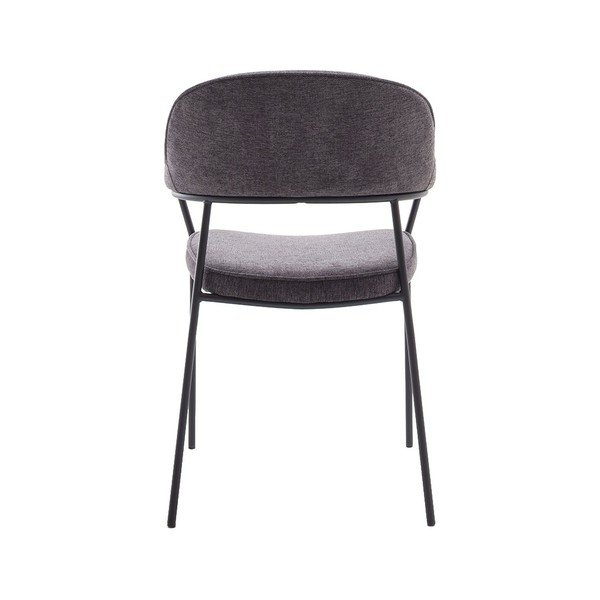 Tamno siva blagovaonska stolica s naslonima za ruke Kindersley – Unique Furniture-image-4