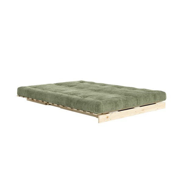 Zelena sklopiva sofa od samta 140 cm Roots – Karup-image-3