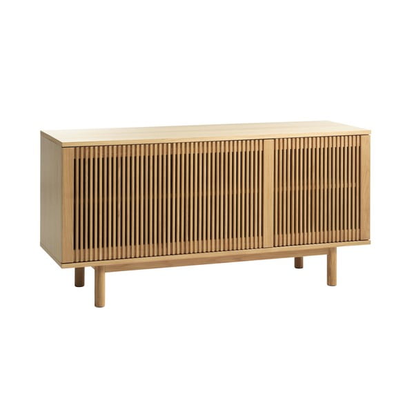 Niska komoda u dekoru hrasta u prirodnoj boji 143x70 cm Tiber – Unique Furniture-image-2