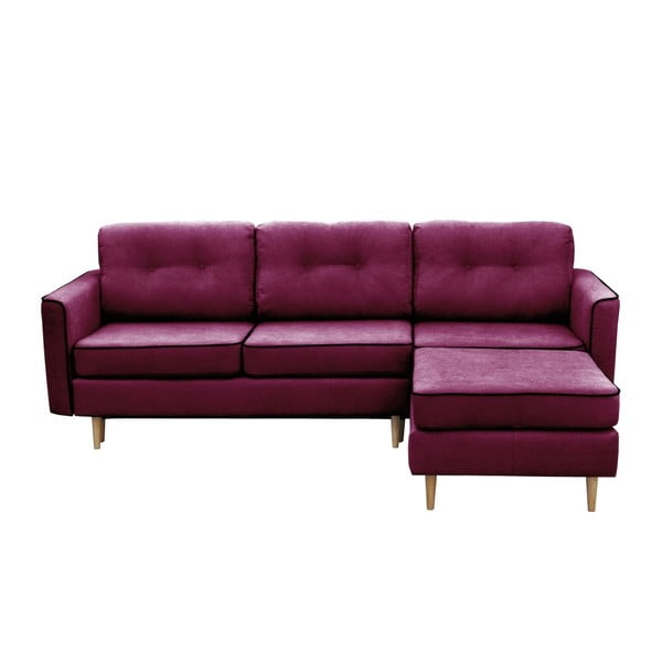 Ljubičasti kauč na razvlačenje sa svijetlim nogama Mazzini Sofas Ladybird, desni kut