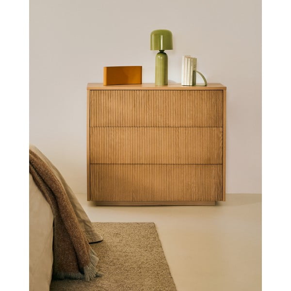 Komoda u dekoru hrasta u prirodnoj boji 90x79x50 cm Helvine – Kave Home-image-1