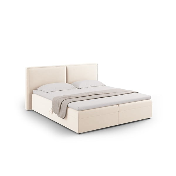 Krem boxspring krevet s prostorom za pohranu 180x200 cm Arendal – Cosmopolitan Design-image-4
