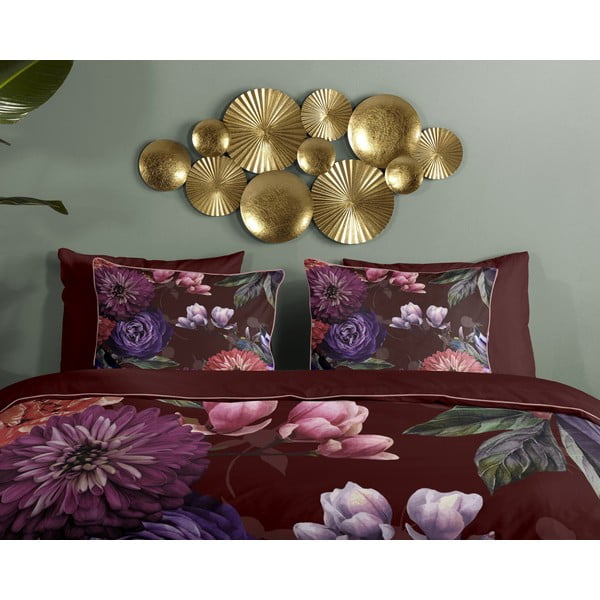 Posteljina od organskog pamuka boje vina Descanso Gerbera, 140 x 220 cm-image-2
