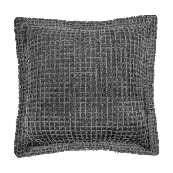 Sivi pamučni ukrasni jastuk Tiseco Home Studio Waffle, 45 x 45 cm