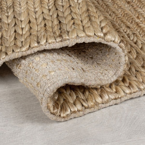 Ručno rađen tepih od kenafa u prirodnoj boji 120x170 cm Drew Border – Flair Rugs-image-2