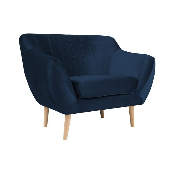 Tamnoplava fotelja Mazzini Sofas Benito-image-1