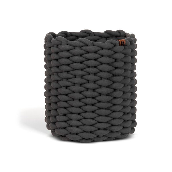 Tekstilna košara ø 25x25 cm Peach Skin Round M – Bigso