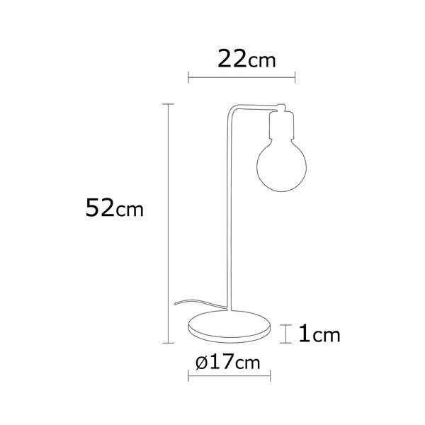 Crna/u brončanoj boji stolna lampa (visina 52 cm) Harput – Opviq lights-image-3